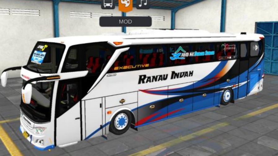 Mod Bussid Bus Ranau Indah JB3+ Scania Non Facelift