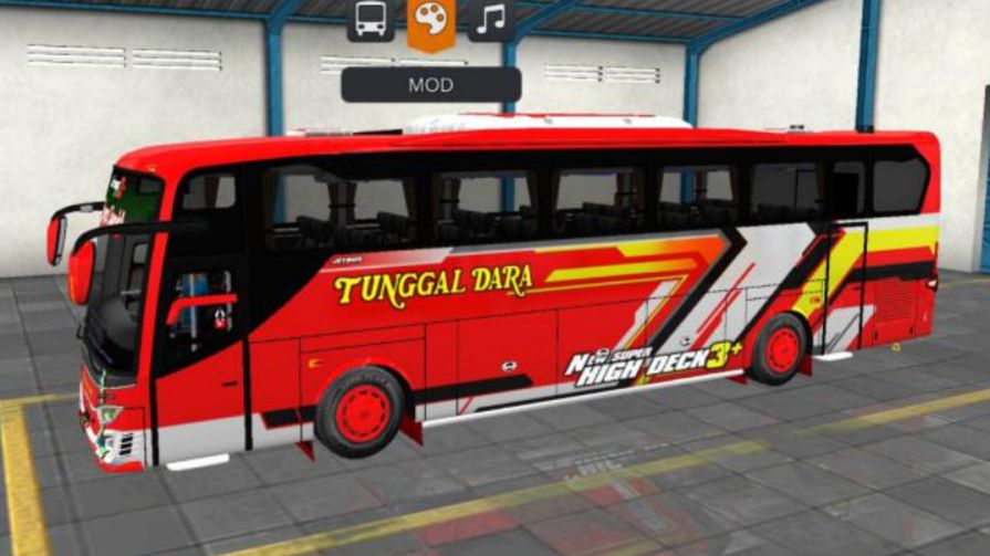 Mod Bussid Tunggal Dara HD Single Glass