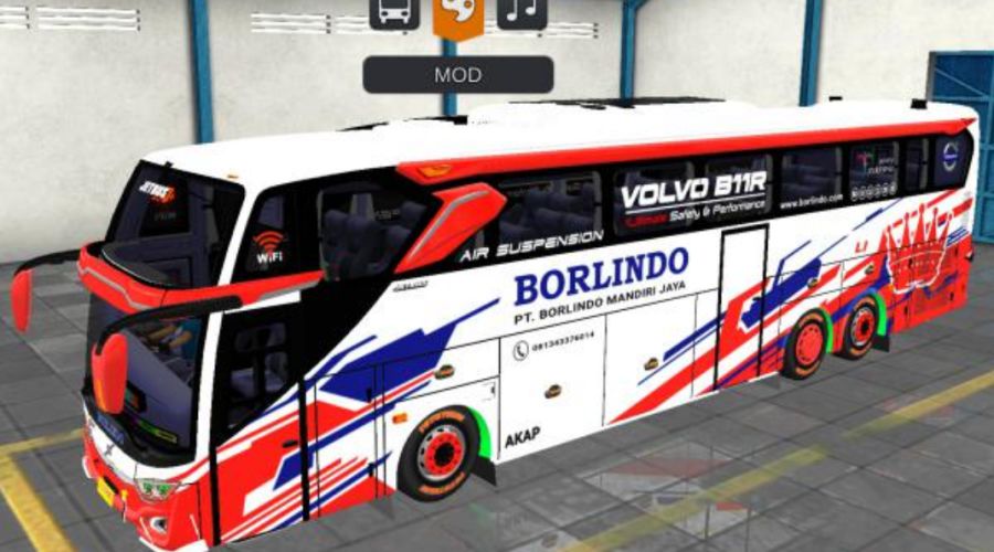 Mod Bussid Bus Borlindo JB3+ Tronton Volvo B11R