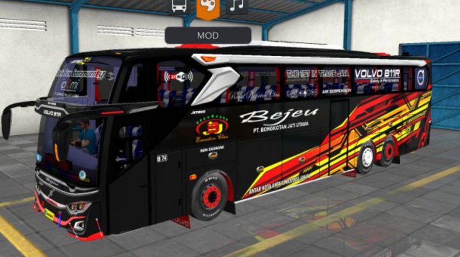 Mod Bussid Bus JB3+ Tronton Volvo B11R Bejeu