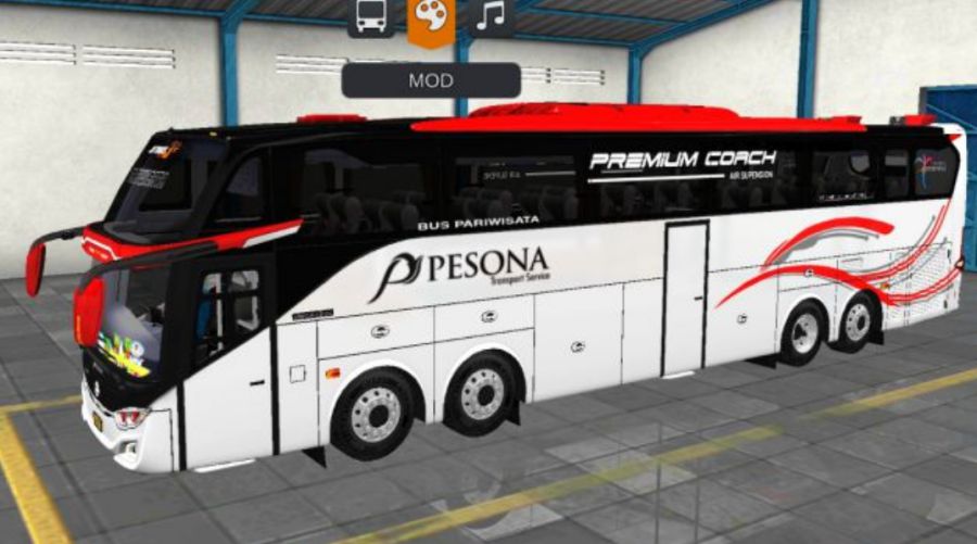 Mod Bussid Bus Pesona Quad Axle Coach Long Chassis