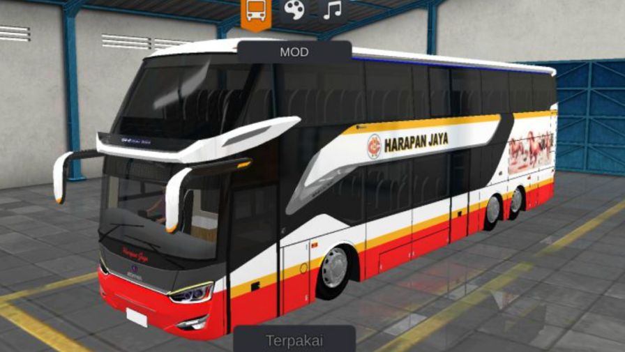 Mod Bussid Bus SR2 Double Decker Harapan Jaya