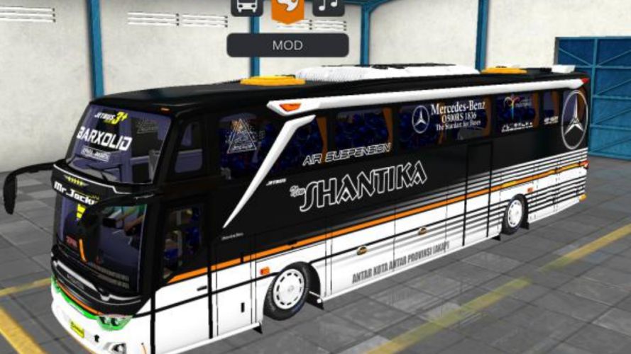 Mod Bussid Bus Shantika JB3+ SHD Mercy O500R