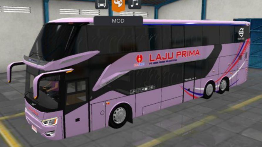 Mod Bussid Bus Laju Prima SR Double Decker