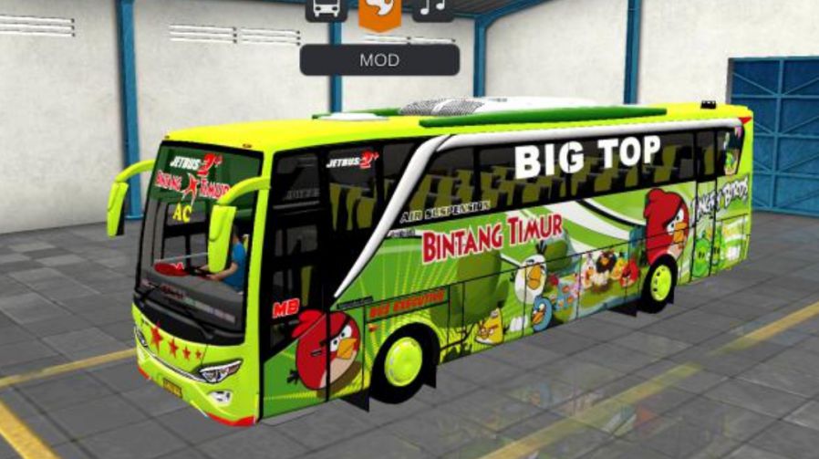 Mod Bussid Bus JB2HD Bintang Timur Angry Birds