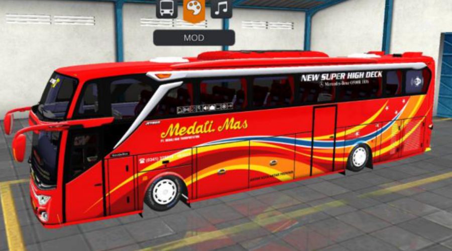 Mod Bussid Bus JB3+ SHD Mercy O500R Medali Mas