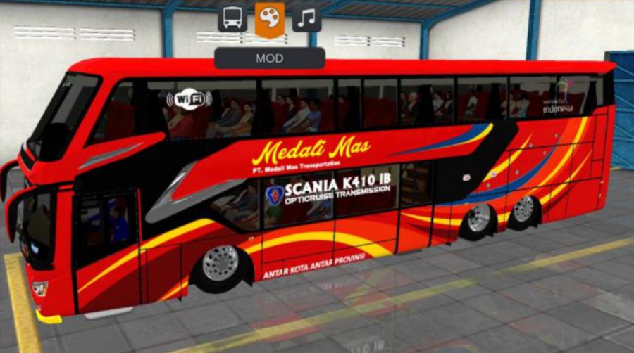 Mod Bussid Bus SR2 XDD Medali Mas