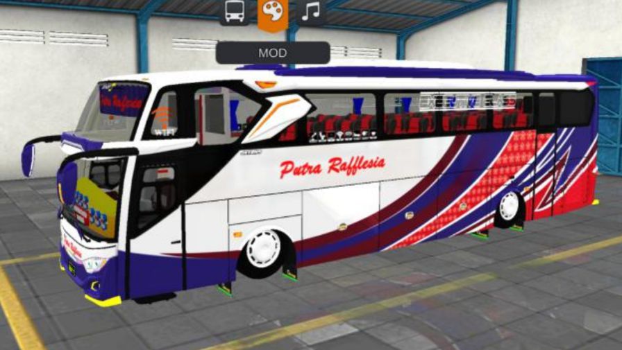 Mod Bussid Bus Putra Rafflesia JB3+ SHD DOP