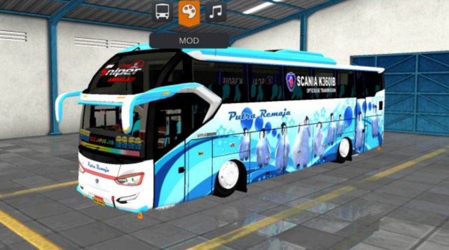 Mod Bussid Bus Putra Remaja SR2 XHD Scania