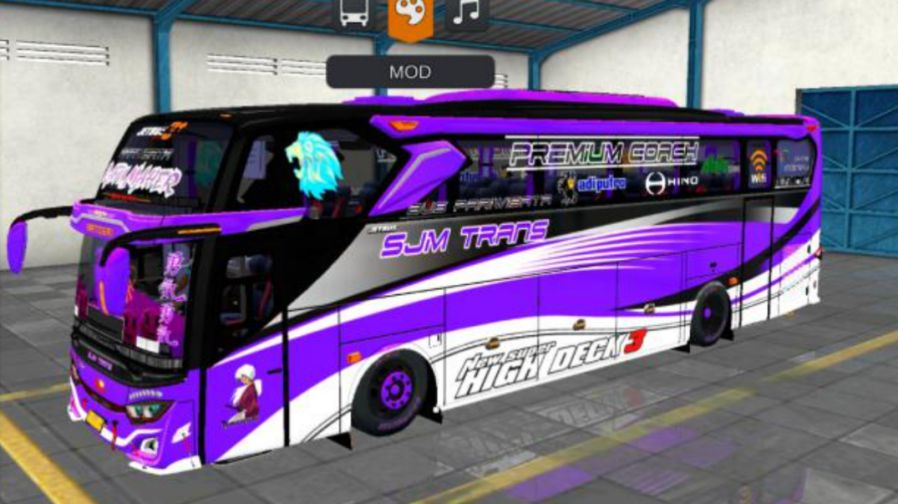 Mod Bussid Bus SJM Trans JB2 SHD Hino RK