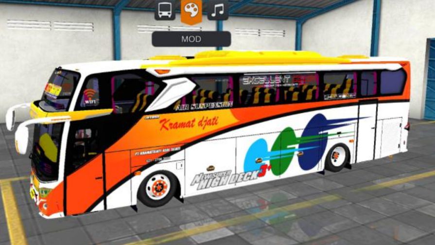 Mod Bussid Bus Kramat Djati JB3+ Hino RK