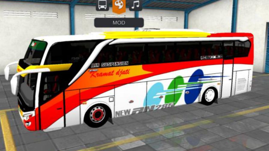 Mod Bussid Bus Kramat Djati JB2 SHD