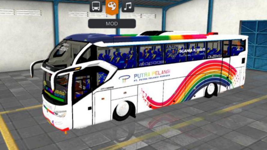 Mod Bussid Bus Putra Pelangi SR2 XHD Prime