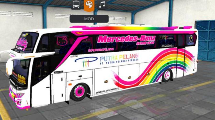 Mod Bussid Bus Putra Pelangi JB3+ Mercy O500R