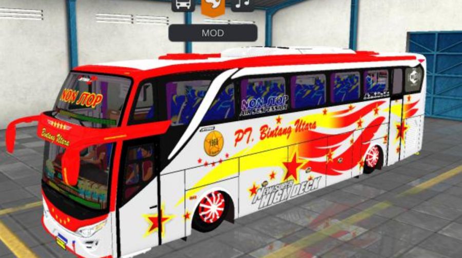 Mod Bussid Bus Bintang Utara Putra JB2 SHD Hino RK