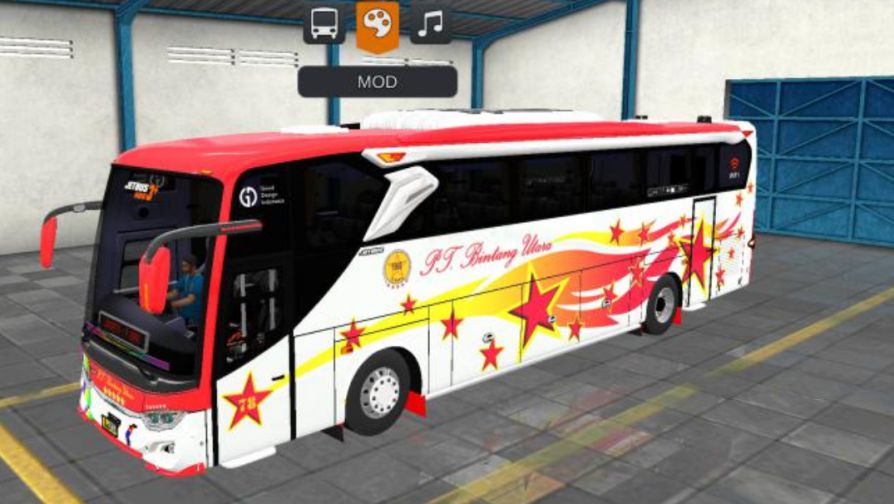 Mod Bussid Bus Bintang Utara Putra JB3+ HDD Hino