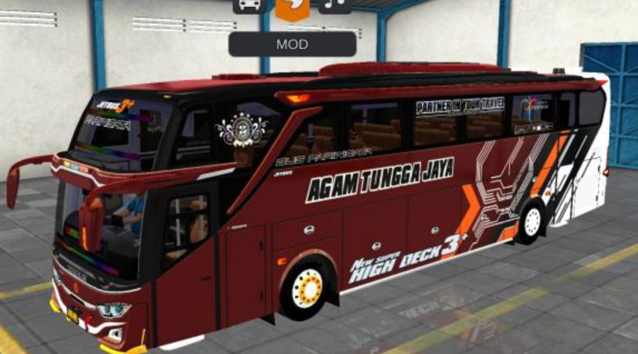 Mod Bussid Bus Agam Tungga Jaya New SHD