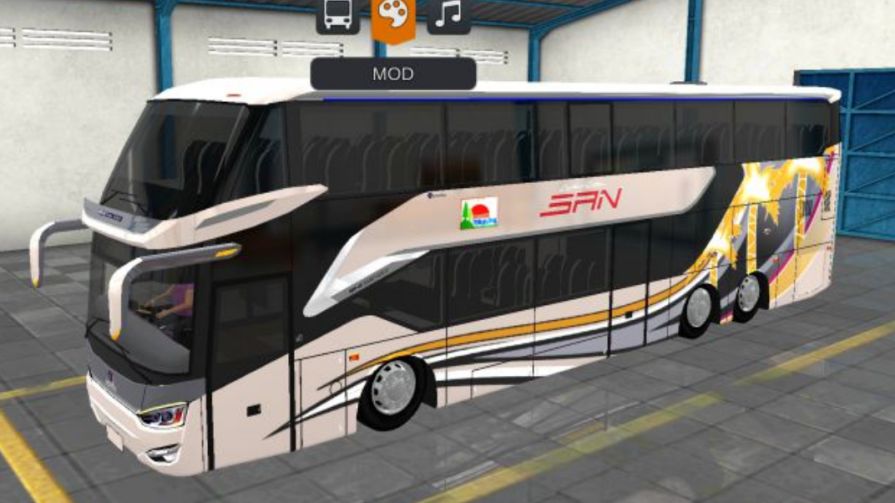 Mod Bussid Bus SAN New SR2 Double Decker