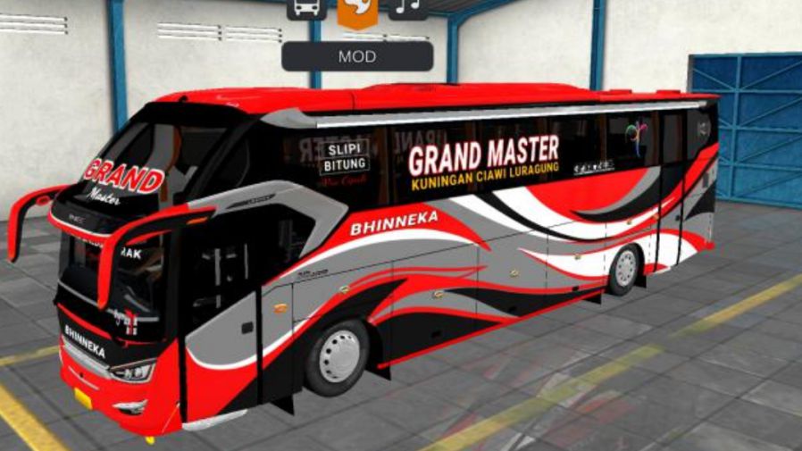 Mod Bussid Bus SR2 S Grand Master Bhinneka