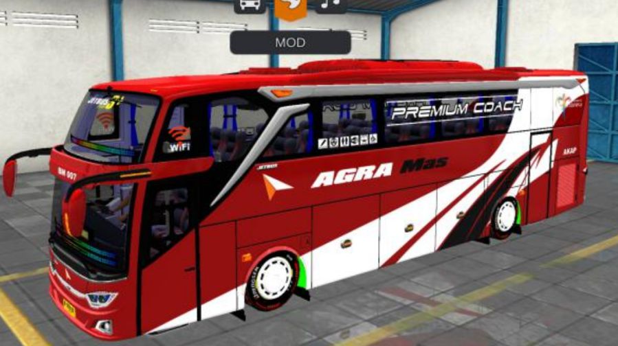 Mod Bussid Bus Agra Mas JB3+ SHD Non Facelift