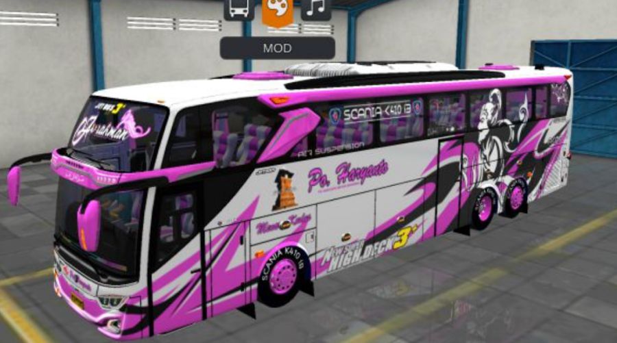 Mod Bussid Bus Tronton Scania JB3+ PO Haryanto