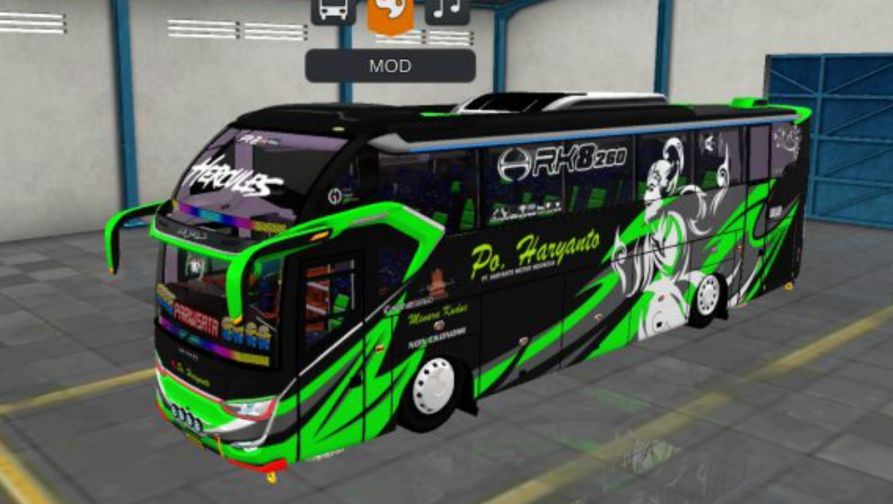 Mod Bussid Bus Haryanto XHD Prime