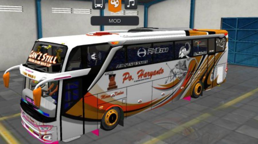 Mod Bussid Bus Haryanto JB3+ Non Facelift