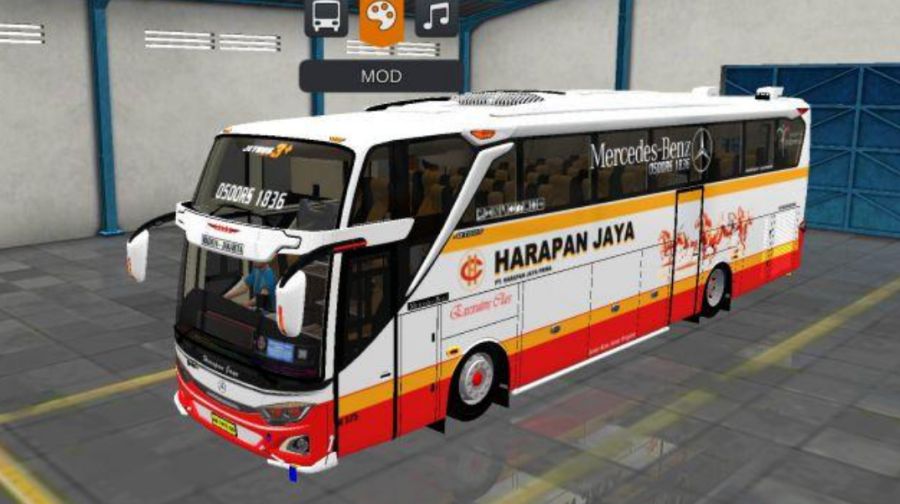 Mod Bussid Bus Harapan Jaya JB3+ Mercy O500R