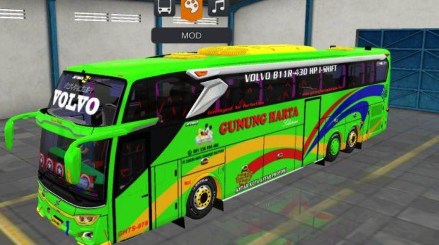 Mod Bussid Bus Gunung Harta JB3+ Tronton Volvo B11R