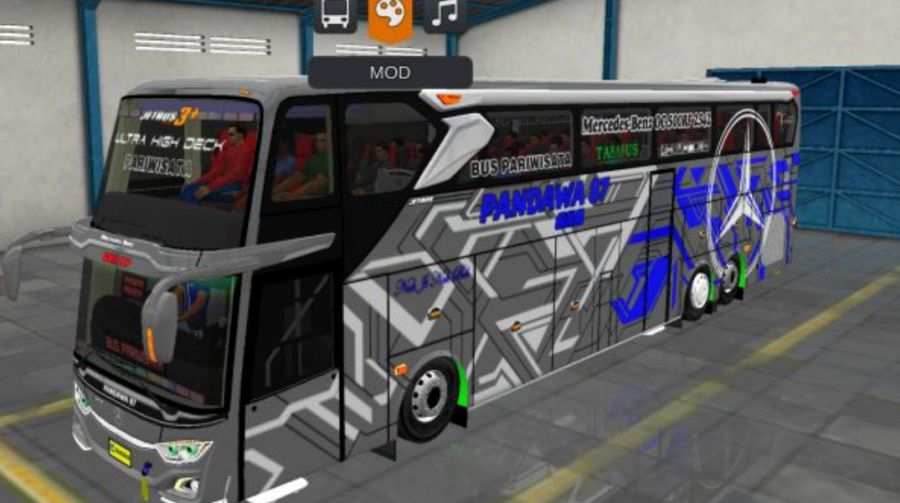 Mod Bussid Bus UHD JB3+ Mercy Pandawa 87