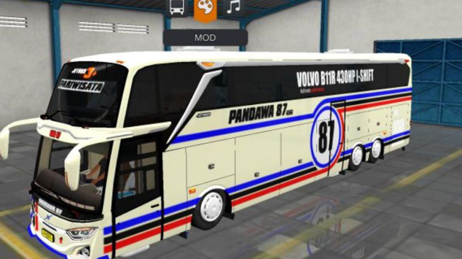 Mod Bussid Bus Pandawa 87 UHD Volvo JB3+