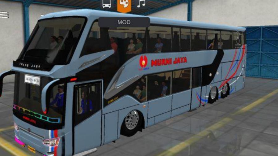 Mod Bussid Bus SR2 XDD Scania HD Murni Jaya