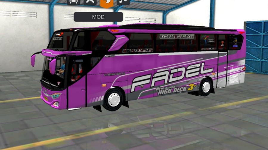 Mod Bussid Bus Fadel JB3+ RM280 Purple