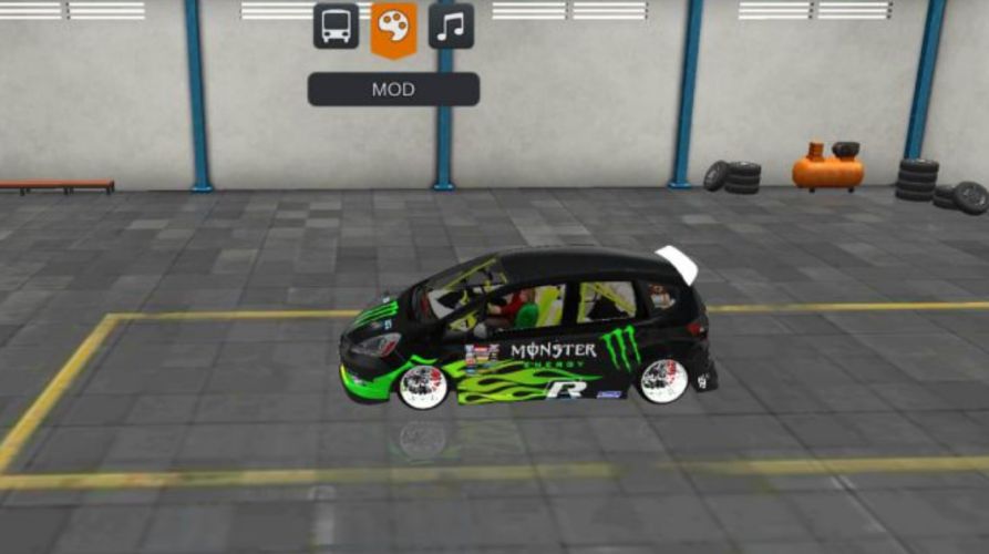 Mod Bussid Mobil Honda Jazz Monster Energy