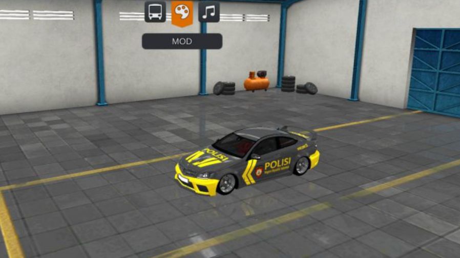 Mod Bussid Mobil C63 Glossy Police