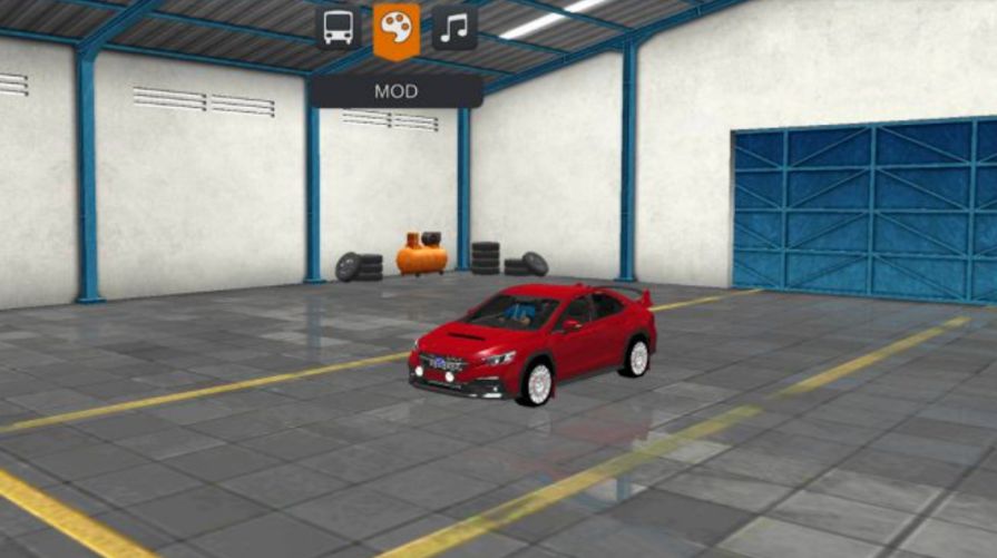 Mod Bussid Mobil Subaru WRX Sedan 2023 Red Glaze