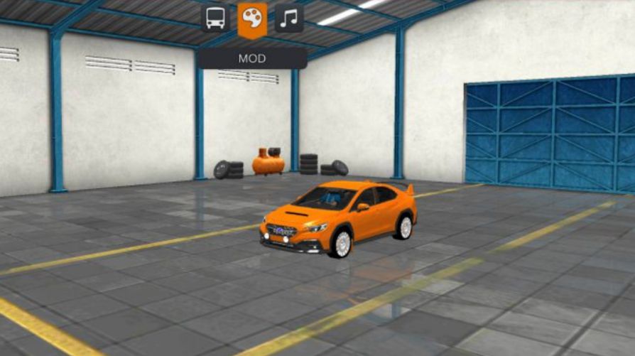 Mod Bussid Mobil Subaru WRX Sedan 2023 Orange